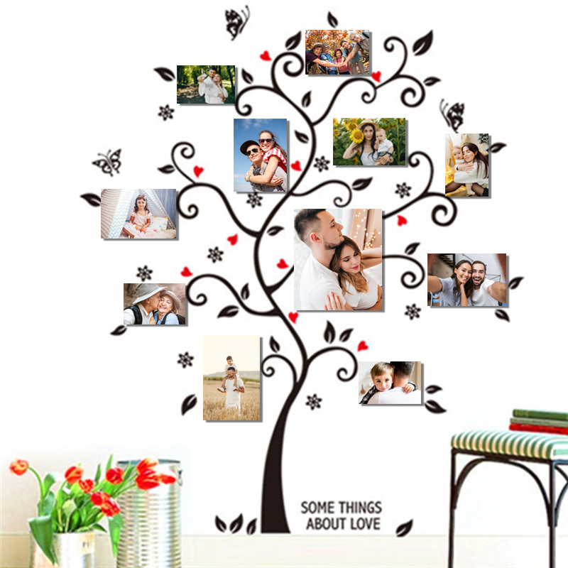 Family Tree Print - DIY Family Photo Frame Tree Wall