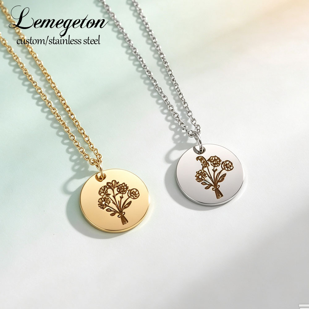 Custom Birth Month Flower Neck - Birth Flower Necklace 评论和价格
