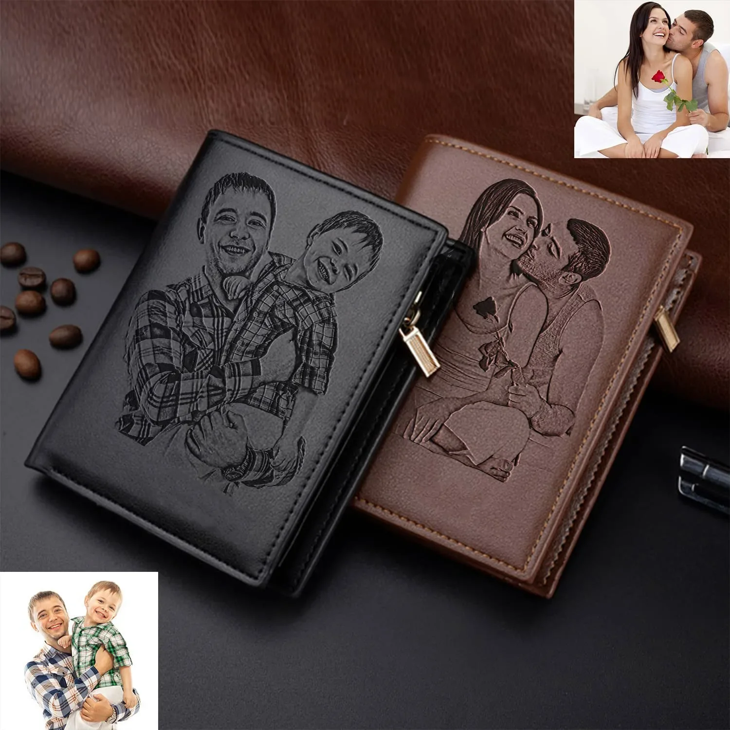 Custom Engraved Men's Photo Wa - Personalized Name Box 评论和价格
