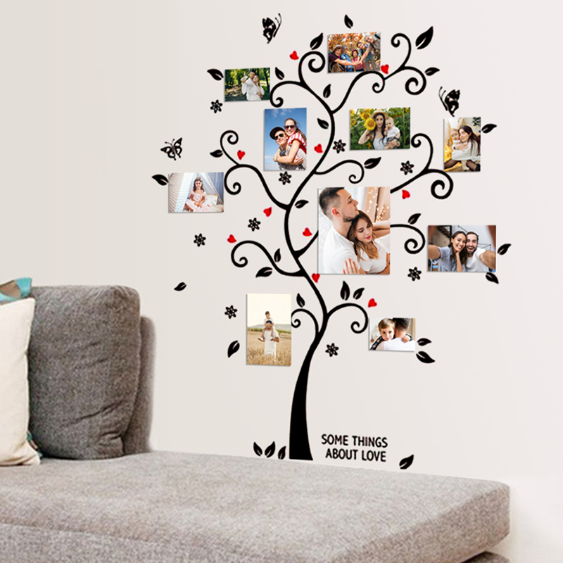 DIY Family Photo Frame Tree Wa - Family Tree Print 评论和价格