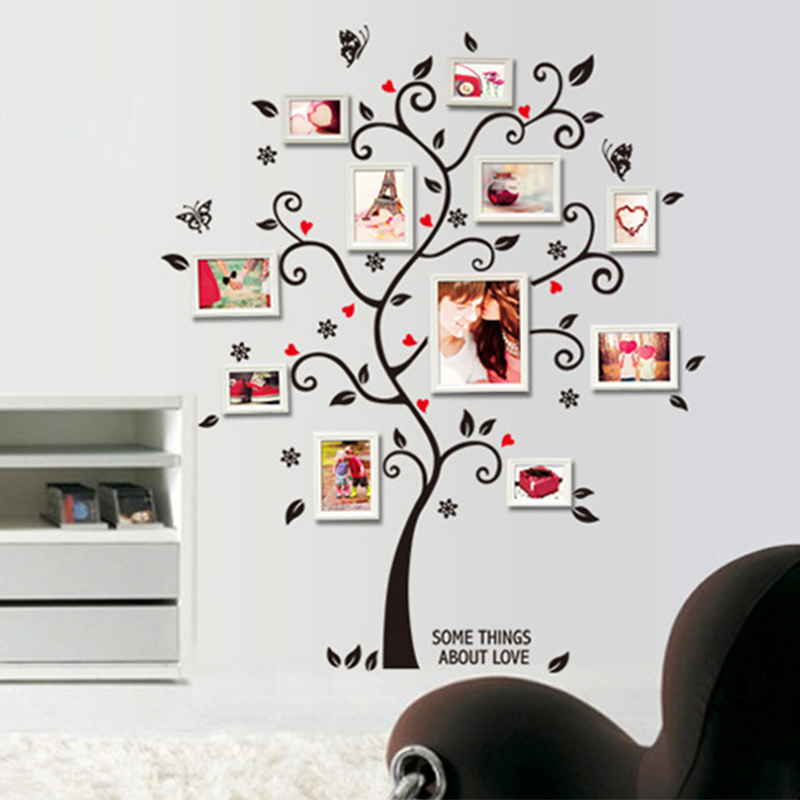 DIY Family Photo Frame Tree Wa - Family Tree Print 评论和价格