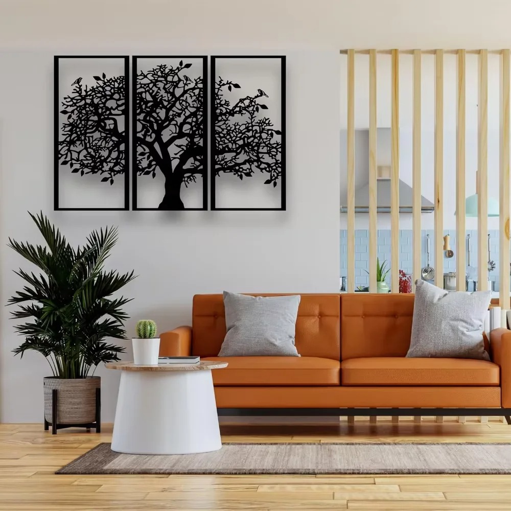 3Pcs Family Tree Metal Wall De - Family Tree Print 评论和价格